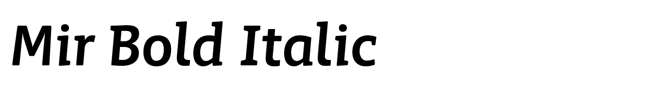 Mir Bold Italic